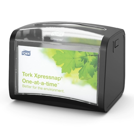 Tork Xpressnap Tabletop Napkin Dispenser, 7.9w x 5.9d x 6.1h, Black, PK4 6232000